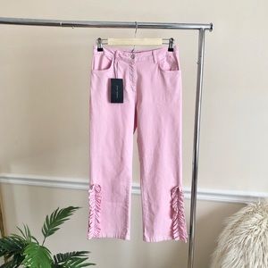 Zara Pink Split Ruffle Pants